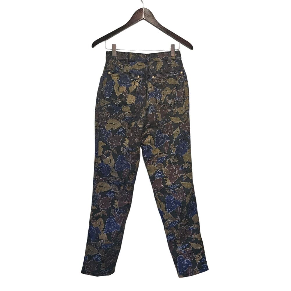 Vintage BRAXTON Jeans Stretch Black Floral Size 10 - Picture 2 of 6
